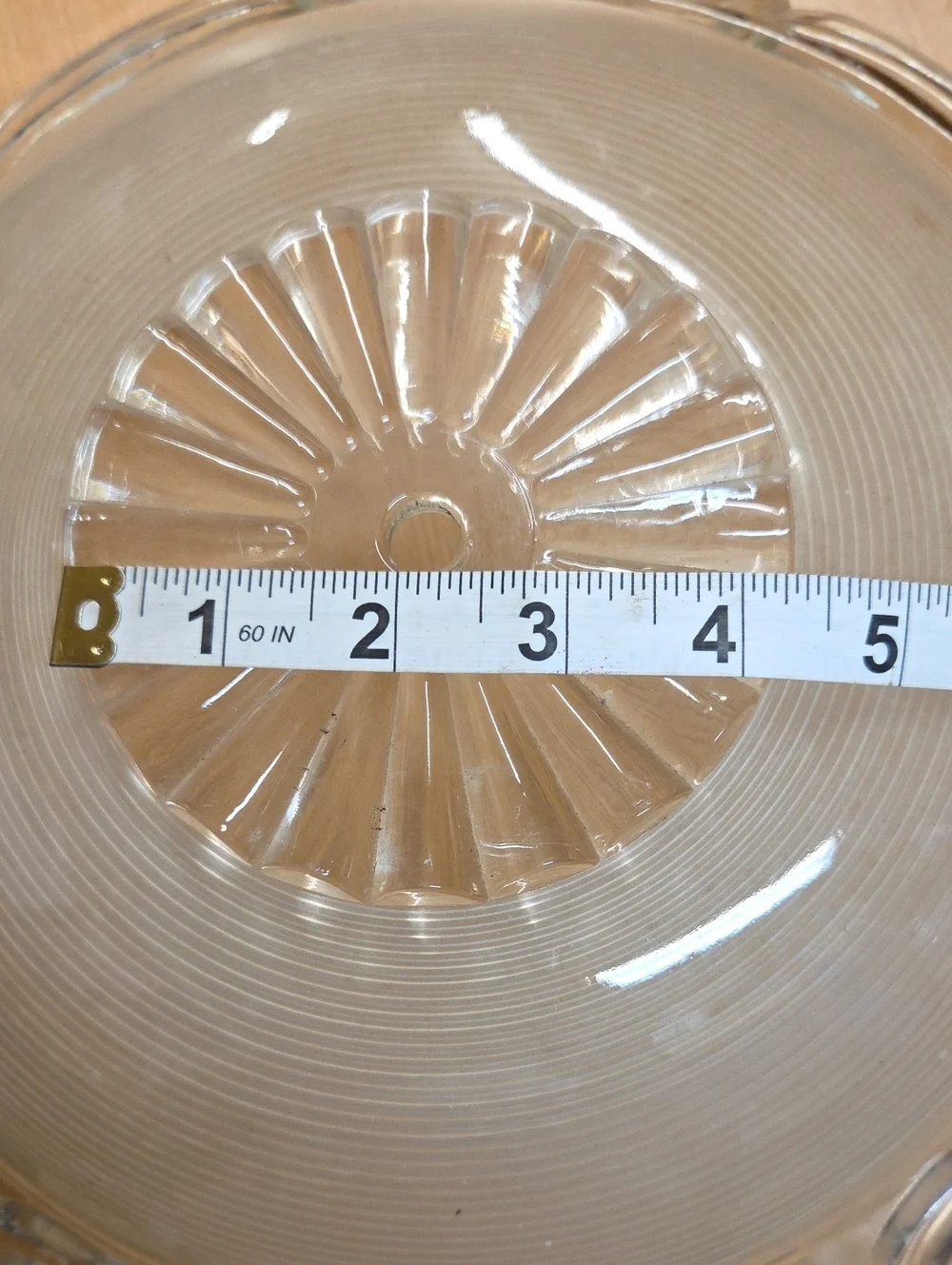 vintage Art Deco glass ceiling light shade